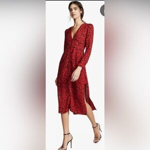 RAHI Red Leopard Print Dress